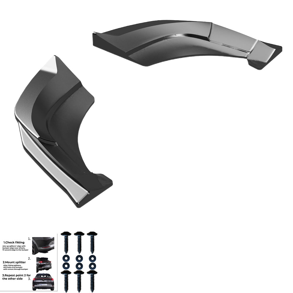 Rear Side Splitters Uyumlu VW VOLKSWAGEN Tiguan Standard / R-Line MK3 2024+