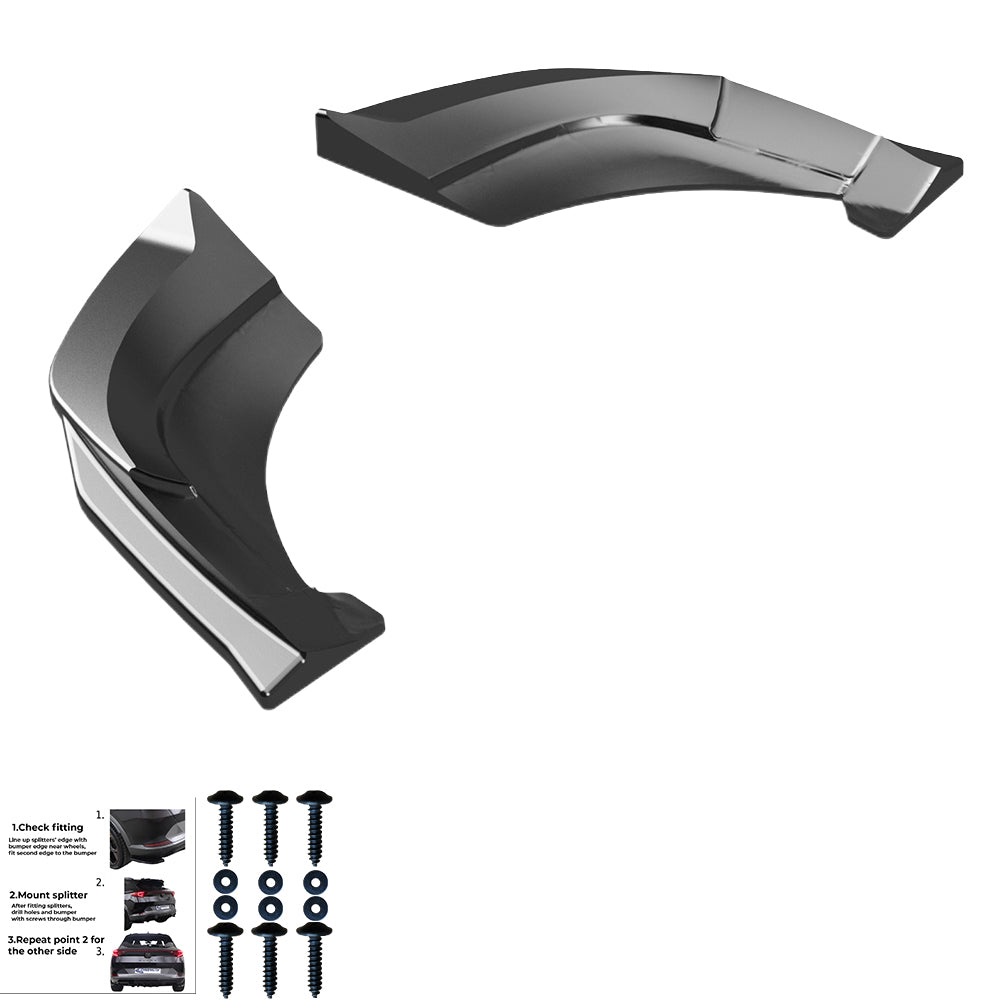 Rear Side Splitters Uyumlu VW VOLKSWAGEN Tiguan Standard / R-Line MK3 2024+