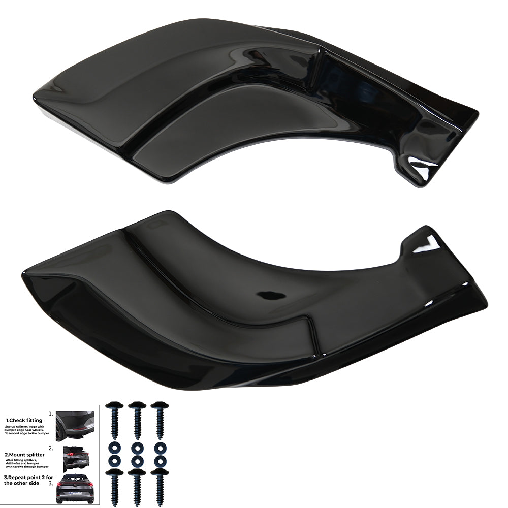 Rear Side Splitters Uyumlu VW VOLKSWAGEN Tiguan Standard / R-Line MK3 2024+