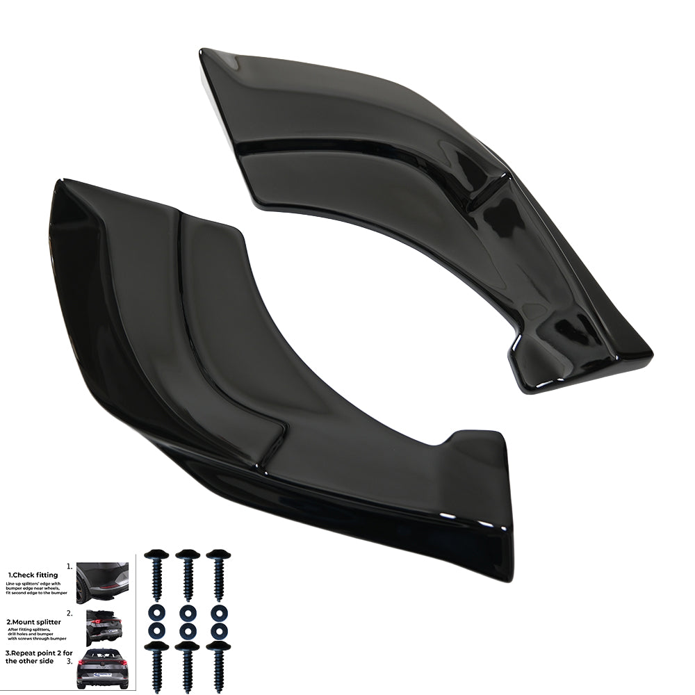 Rear Side Splitters Uyumlu VW VOLKSWAGEN Tiguan Standard / R-Line MK3 2024+