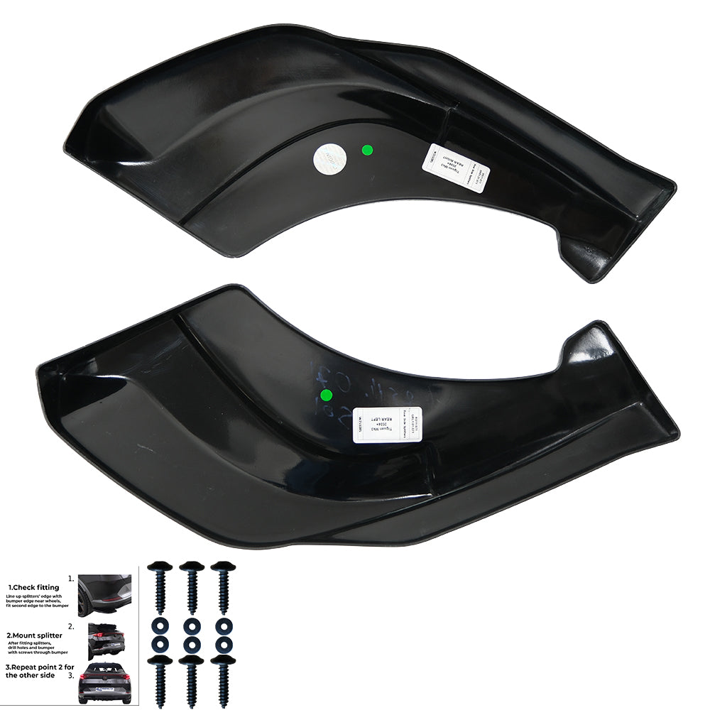 Rear Side Splitters Uyumlu VW VOLKSWAGEN Tiguan Standard / R-Line MK3 2024+