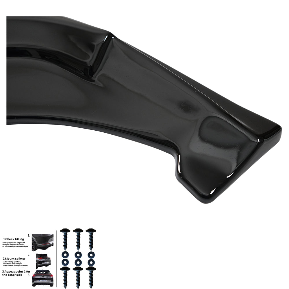 Rear Side Splitters Uyumlu VW VOLKSWAGEN Tiguan Standard / R-Line MK3 2024+