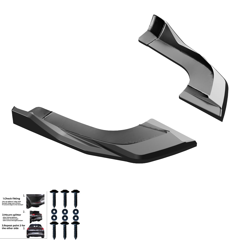 Rear Side Splitters Uyumlu VW VOLKSWAGEN Tayron Standard / R-Line MK1 2025+