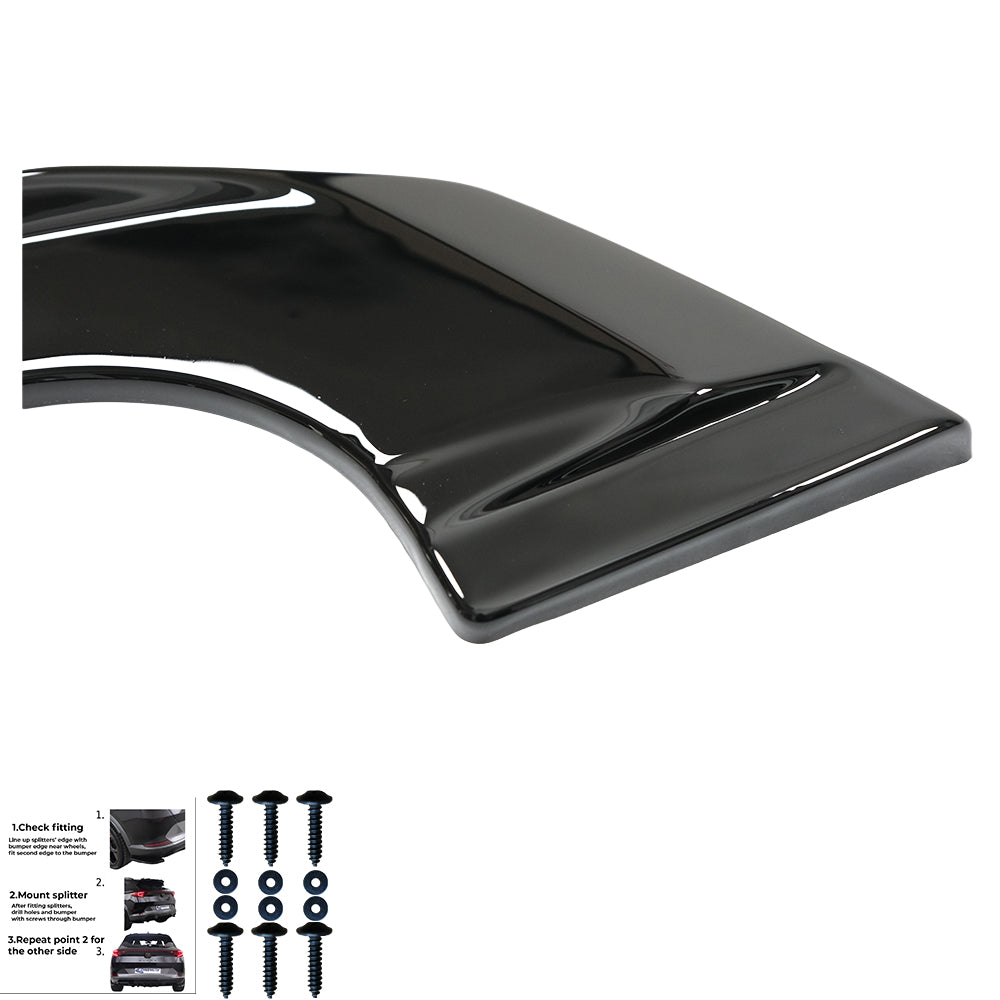 Rear Side Splitters Uyumlu VW VOLKSWAGEN Tayron Standard / R-Line MK1 2025+