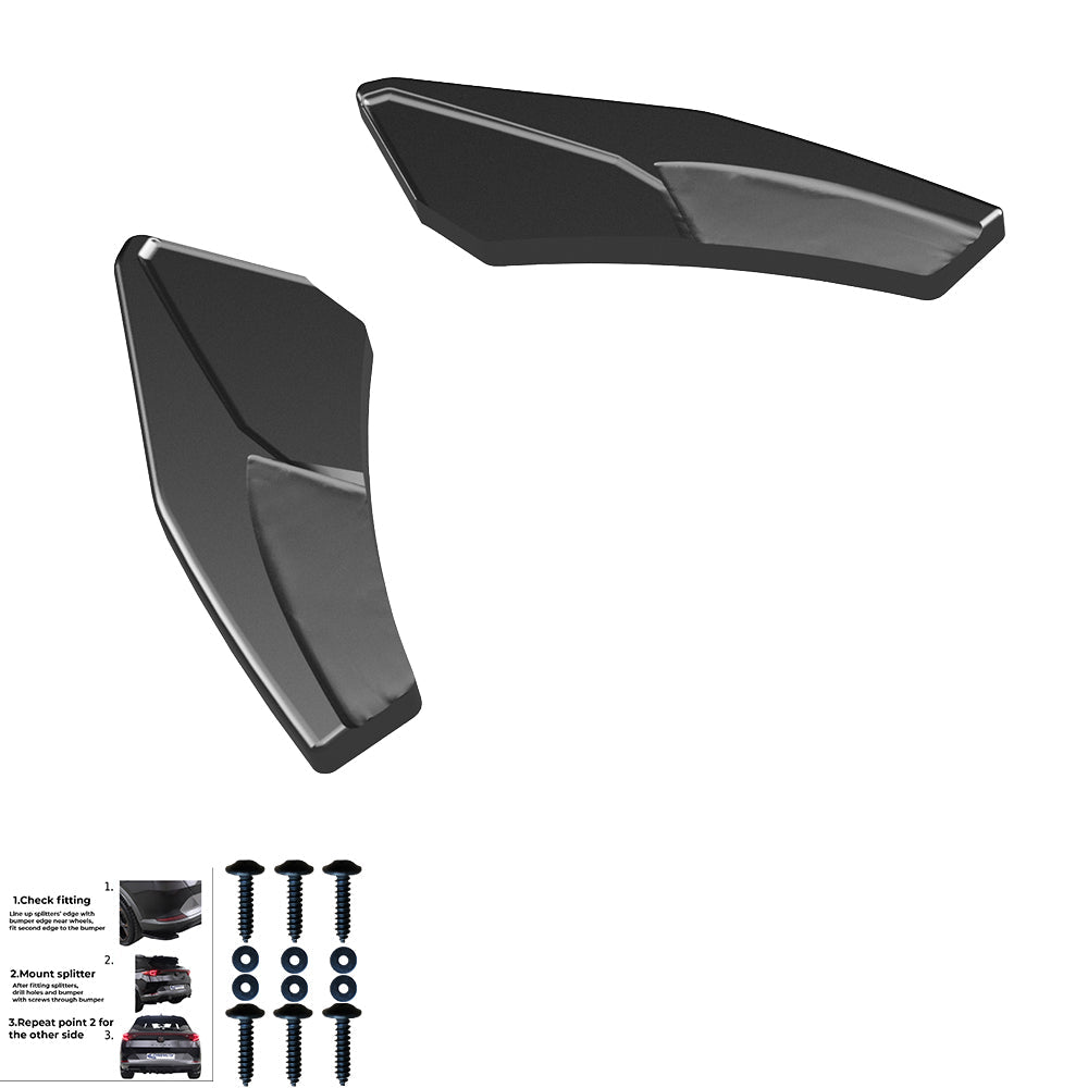Rear Side Splitters Uyumlu AUDI A3 S-Line / S3 8Y Makyajlı Kasa Sportback 2025+