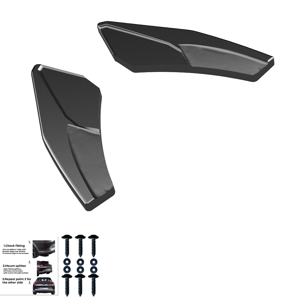Rear Side Splitters Uyumlu AUDI A3 S-Line / S3 8Y Makyajlı Kasa Sportback 2025+