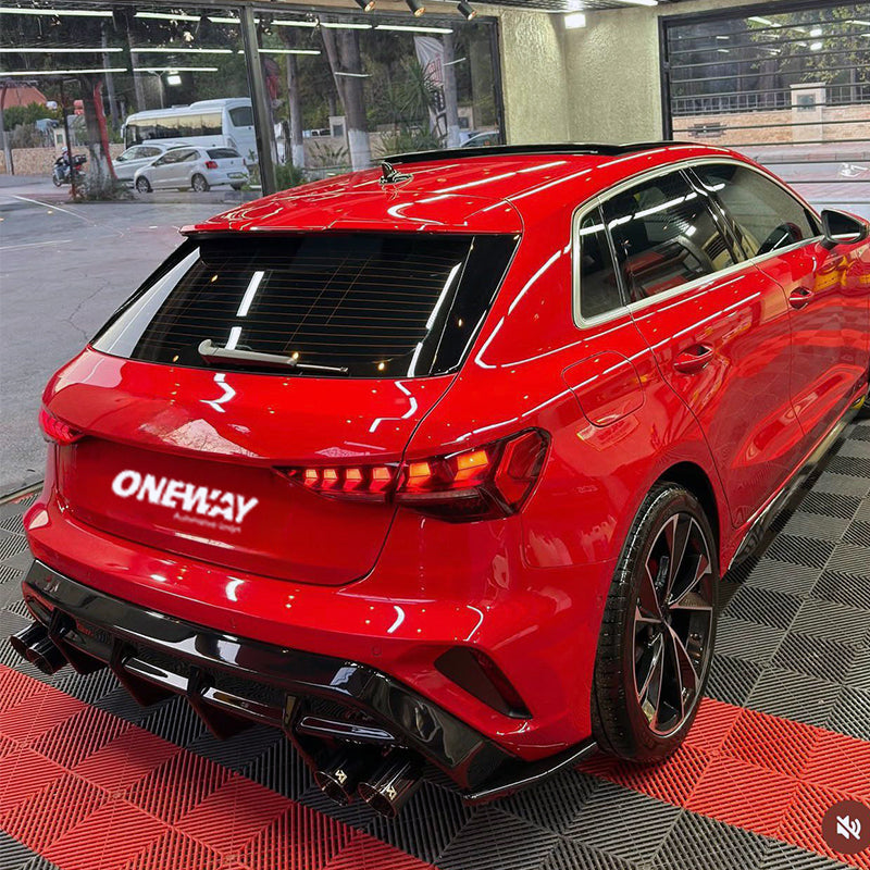 Rear Side Splitters Uyumlu AUDI A3 S-Line / S3 8Y Makyajlı Kasa Sportback 2025+