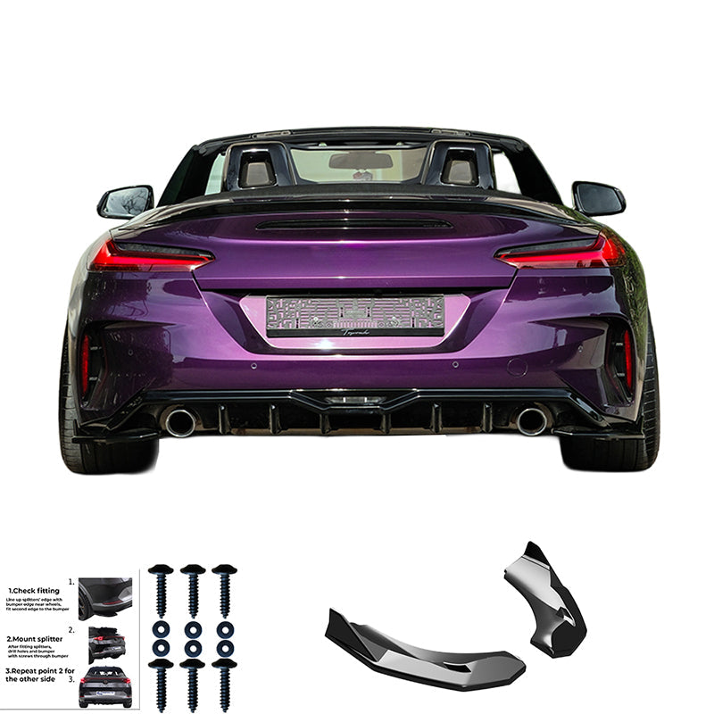 Rear Side Splitters Uyumlu BMW Z4 M-Pack G29/G29 Makyajlı Kasa 2018+