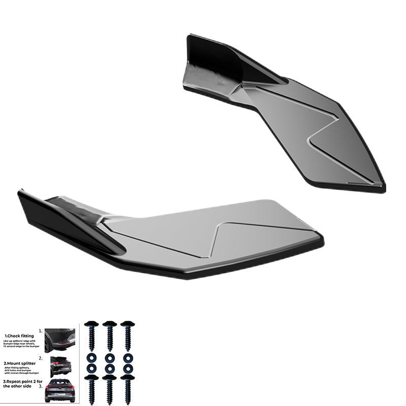 Rear Side Splitters Uyumlu VW VOLKSWAGEN Golf MK8/MK8 Makyajlı Kasa 2019+