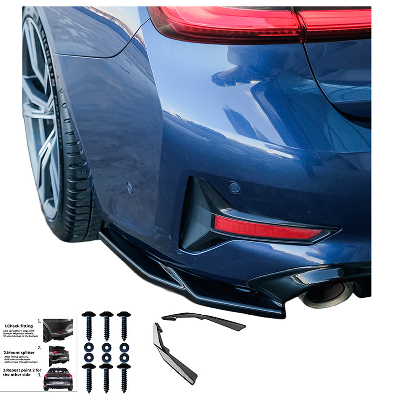 Rear Side Splitters Uyumlu BMW 3 Series G20 Sport Line 2018-2022