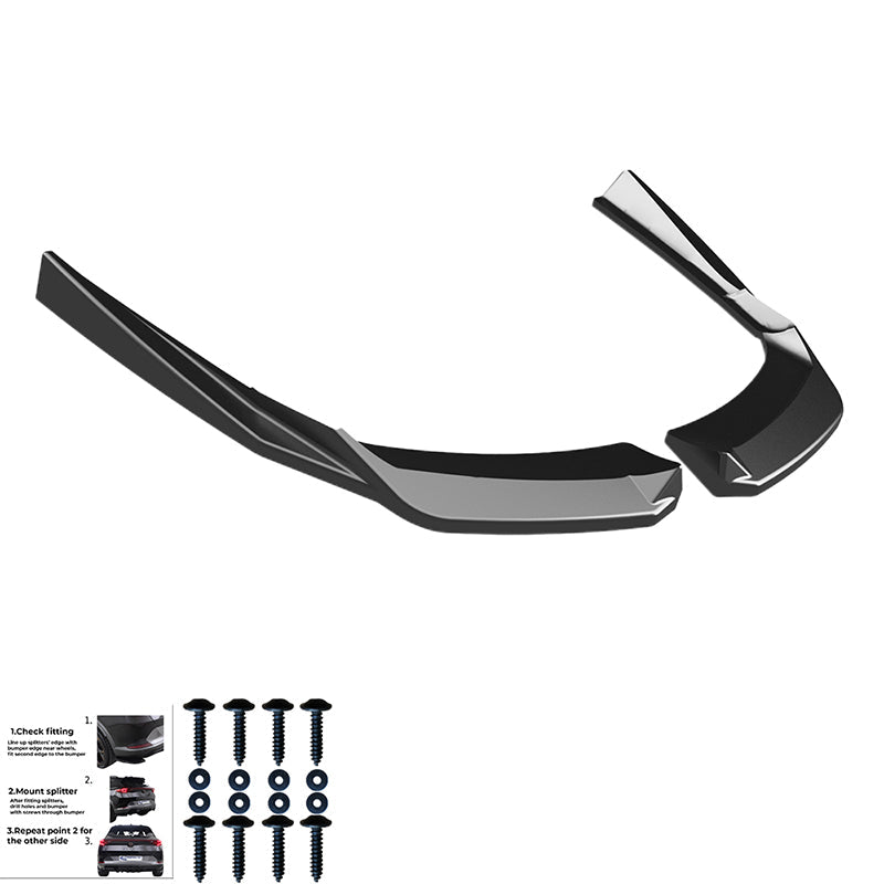 Rear Side Splitters Uyumlu AUDI A4 S-Line B9 Makyajlı Kasa 2019-2024
