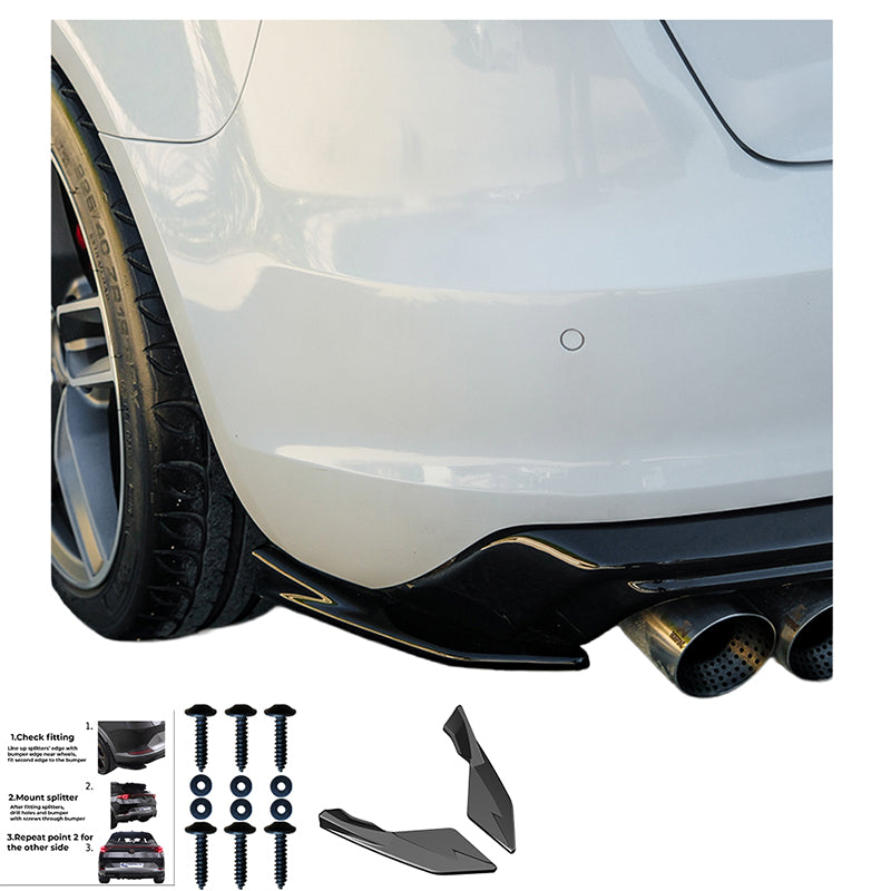Rear Side Splitters Uyumlu AUDI A3 8V Sportback 2013-2016