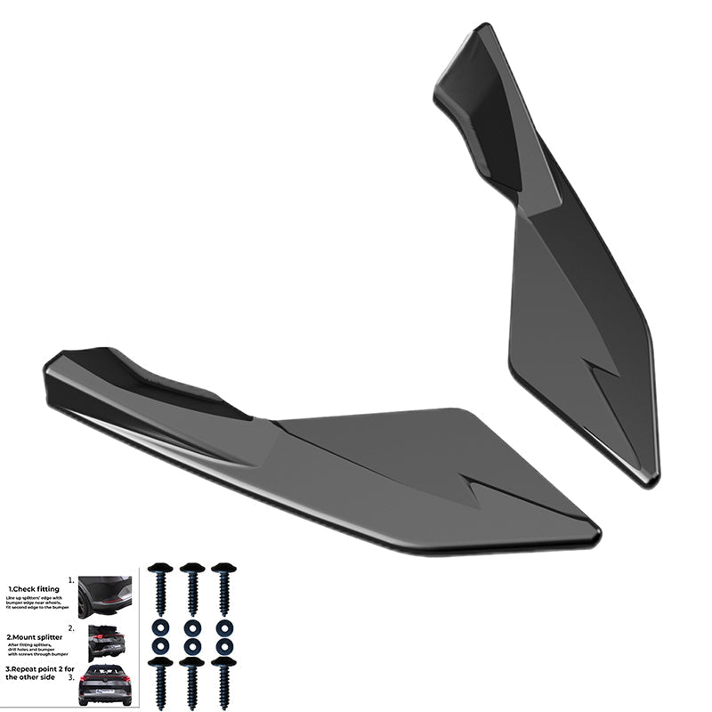 Rear Side Splitters Uyumlu AUDI A3 8V Sportback 2013-2016