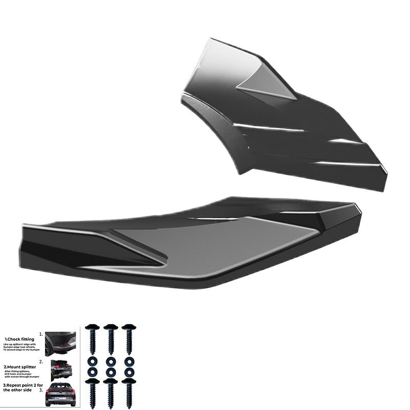 Rear Side Splitters Uyumlu AUDI Q3 S-Line Sportback F3 2019-2025