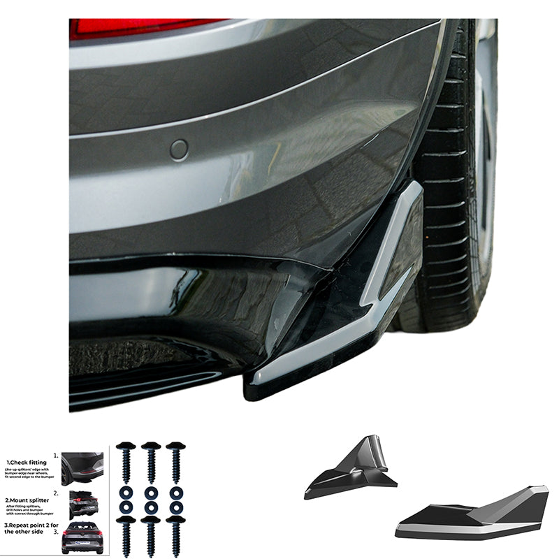 Rear Side Splitters Uyumlu SKODA Kodiaq Sportline MK1 Pre-Makyajlı Kasa/Makyajlı Kasa 2021-2023