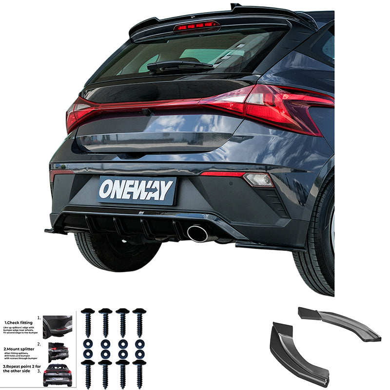 Rear Side Splitters Uyumlu HYUNDAI I20 MK3 Makyajlı Kasa 2023+