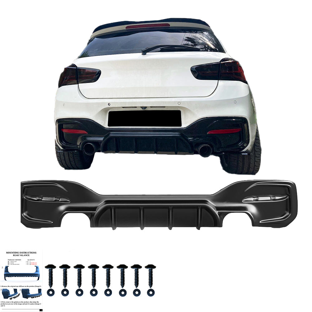 Arka Difüzör Uyumlu BMW 1 Series F20 / F21 Makyajlı Kasa M-Power 2015-2019