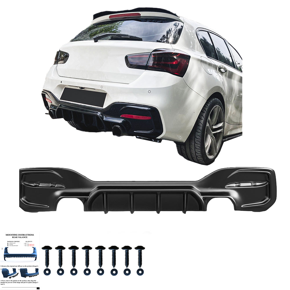 Arka Difüzör Uyumlu BMW 1 Series F20 / F21 Makyajlı Kasa M-Power 2015-2019