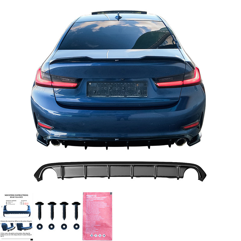 Arka Difüzör Uyumlu BMW 3 Series G20 / G21 Standart/Sport-Line 2018-2021