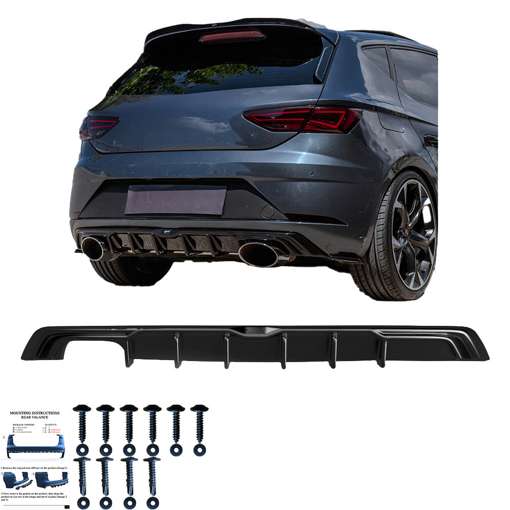 Arka Difüzör Uyumlu SEAT Leon MK3 FR Makyajlı Kasa 2017-2019