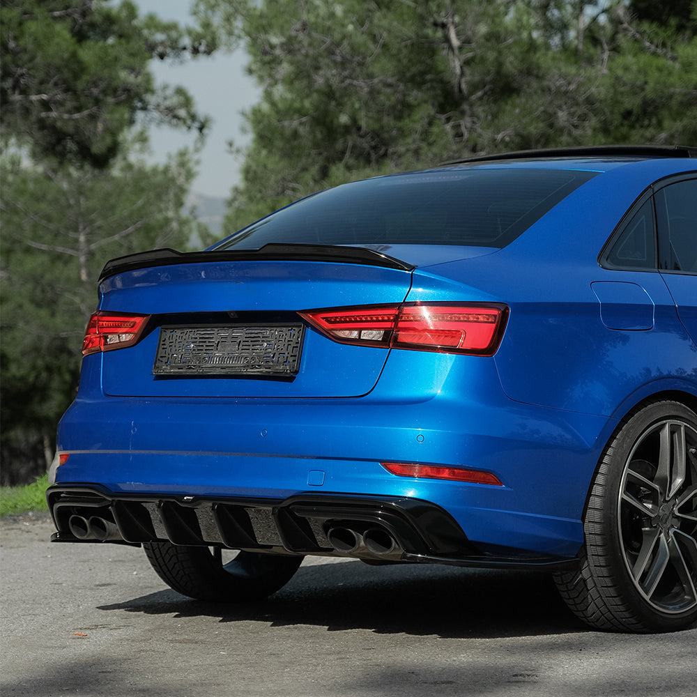 Arka Difüzör Uyumlu AUDI S3 Sedan 8V Makyajlı Kasa 2016-2020