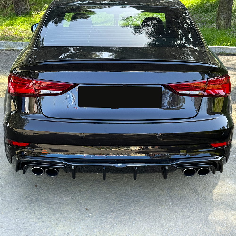 Arka Difüzör Uyumlu AUDI S3 Sedan 8V Makyajlı Kasa 2016-2020