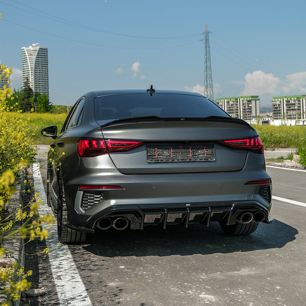 Arka Difüzör Uyumlu AUDI S3 / A3 S-Line Sedan / Sportback 8Y 2020-2024