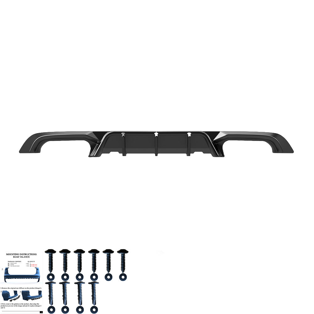 Arka Difüzör Uyumlu VW VOLKSWAGEN Golf MK7 R 2013-2016