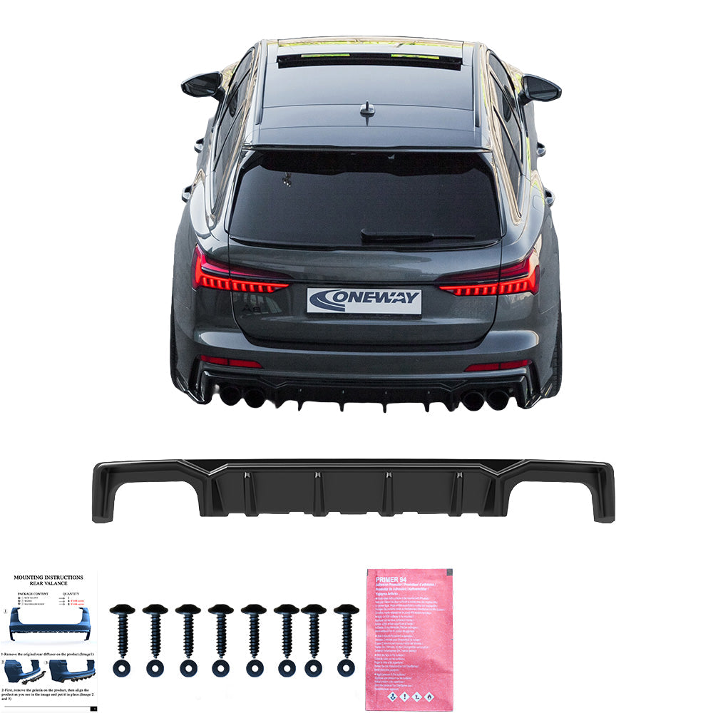 Arka Difüzör Uyumlu AUDI S6 C8 / C8 Makyajlı Kasa (Sedan-Avant) 2019+