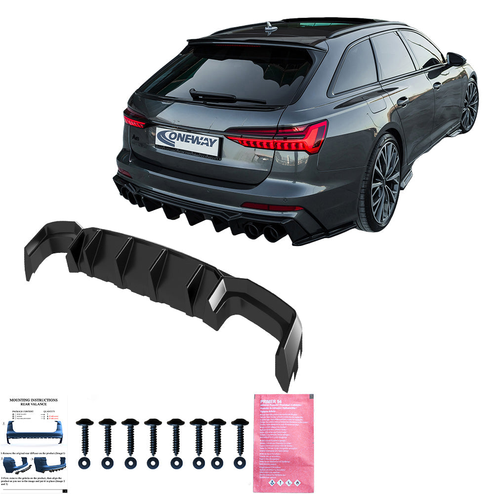 Arka Difüzör Uyumlu AUDI S6 C8 / C8 Makyajlı Kasa (Sedan-Avant) 2019+