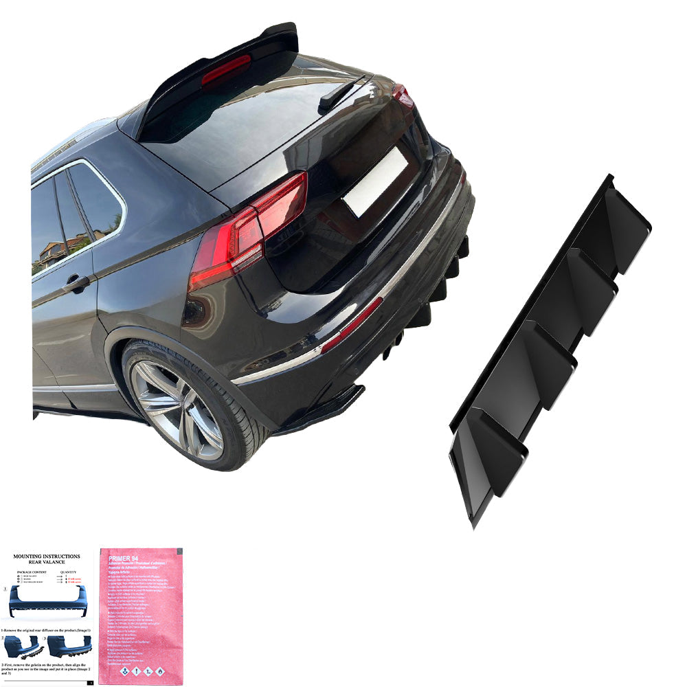 Arka Difüzör Uyumlu VW VOLKSWAGEN Tiguan MK2 Standart / R-Line 2015-2020