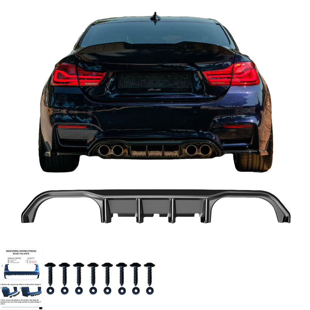 Arka Difüzör Uyumlu BMW M4 F82 2014-2021