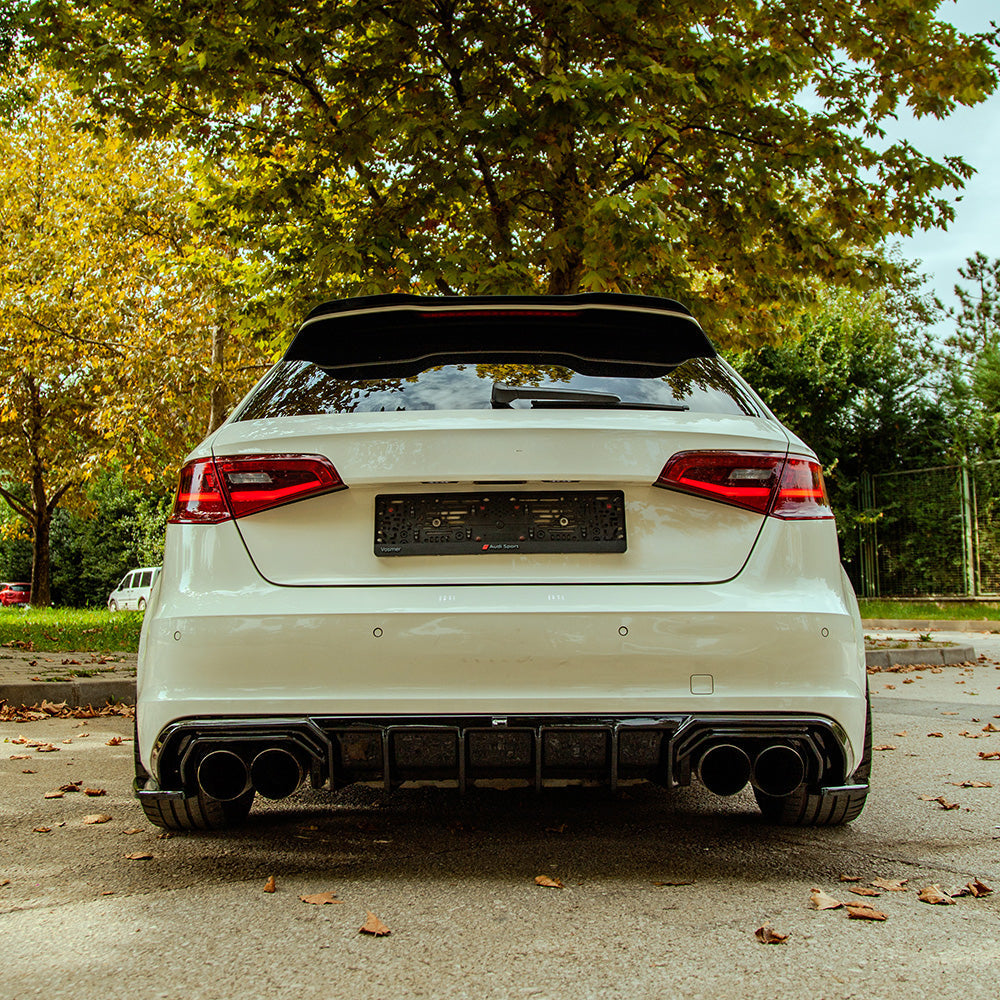 Arka Difüzör Uyumlu AUDI S3 Sportback 8V 2013-2016