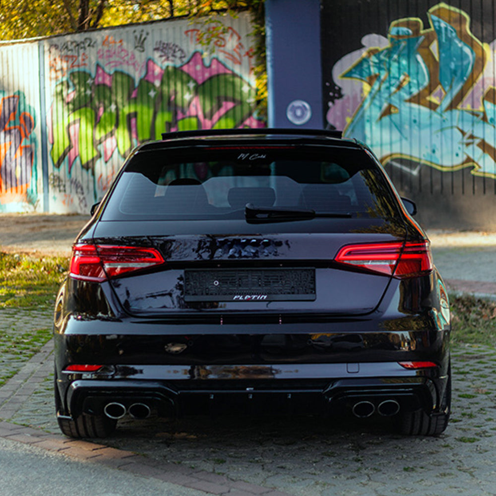 Arka Difüzör Uyumlu AUDI S3 Sportback 8V Makyajlı Kasa 2016-2020