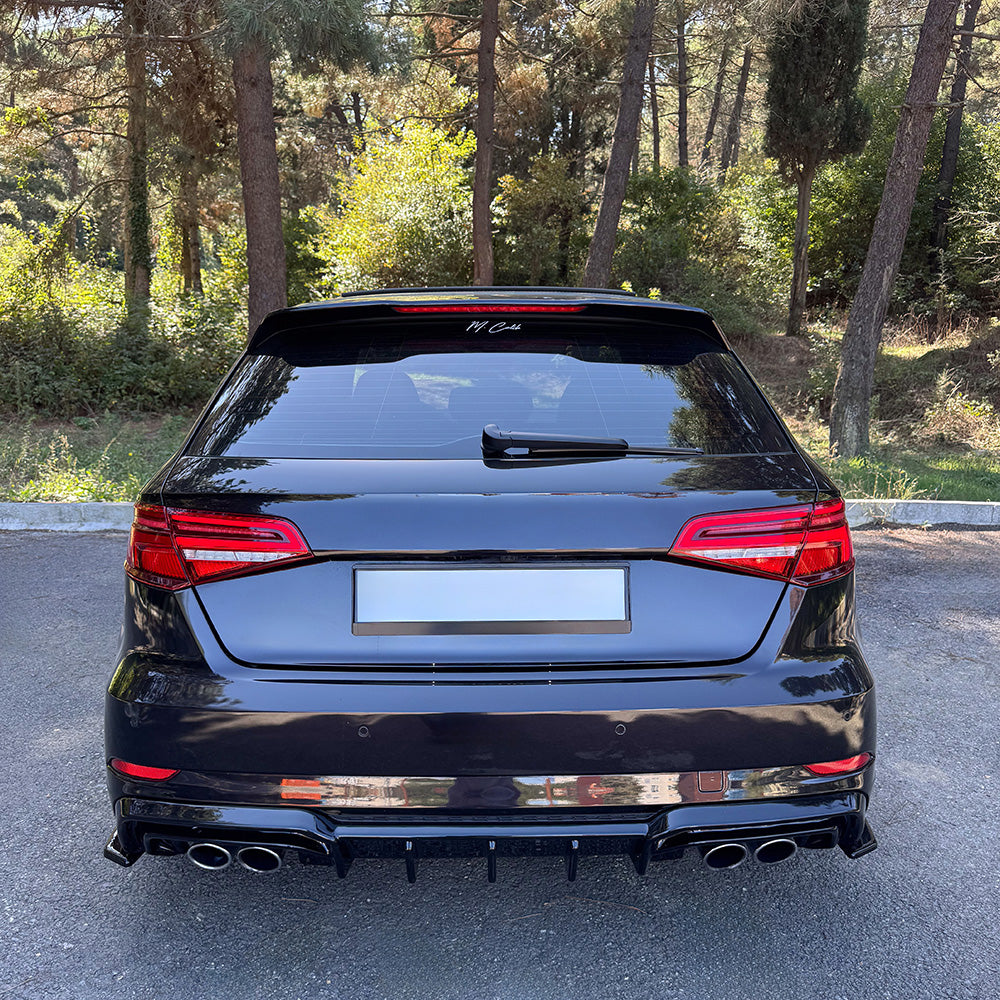 Arka Difüzör Uyumlu AUDI S3 Sportback 8V Makyajlı Kasa 2016-2020