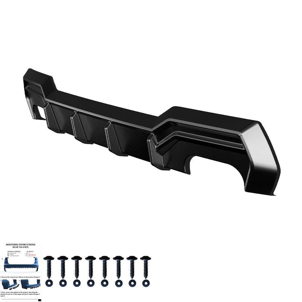 Arka Difüzör Uyumlu BMW 4 Series ( Coupe / Cabrio ) G22 M-Pack / M440i 2020+