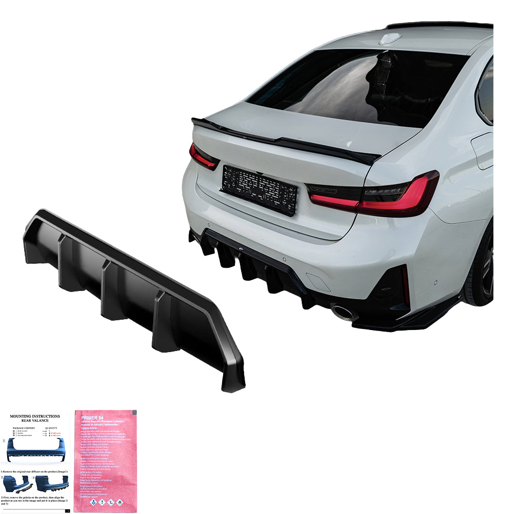 Arka Difüzör Uyumlu BMW 3 Series M-Pack G20 / G21 Makyajlı Kasa 2022+