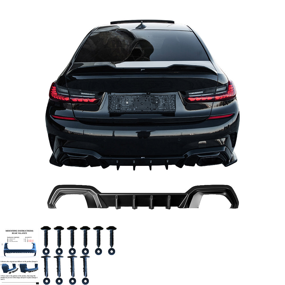 Arka Difüzör Uyumlu BMW 3 Series M-Pack G20 / G21 2018-2022