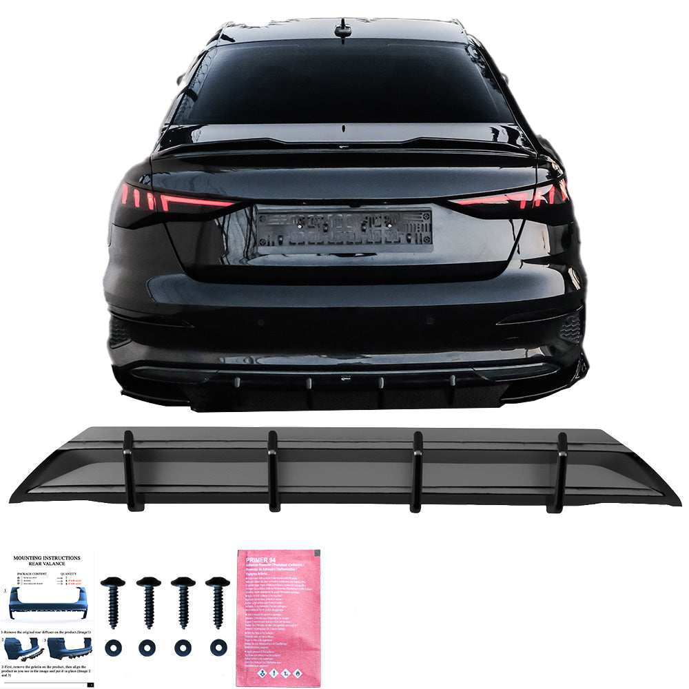 Arka Difüzör Uyumlu AUDI A3 8Y (Sedan / Sportback) 2020-2024