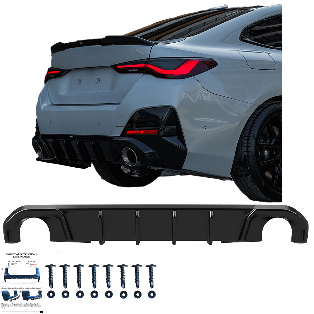 Arka Difüzör Uyumlu BMW 4 Series G26 Grand Coupe M-Pack / M440i 2021+