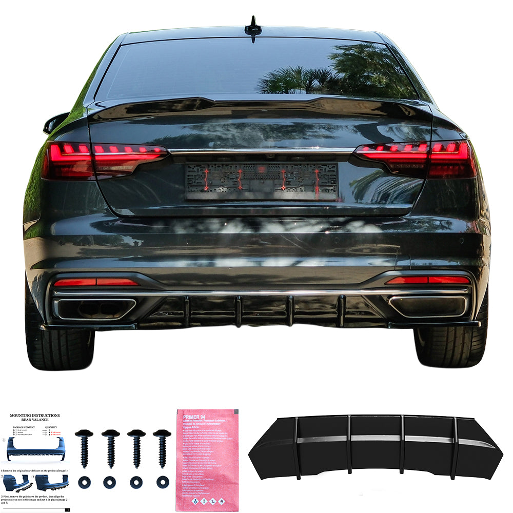 Arka Difüzör Uyumlu AUDI A4 B9 Makyajlı Kasa 2019-2024