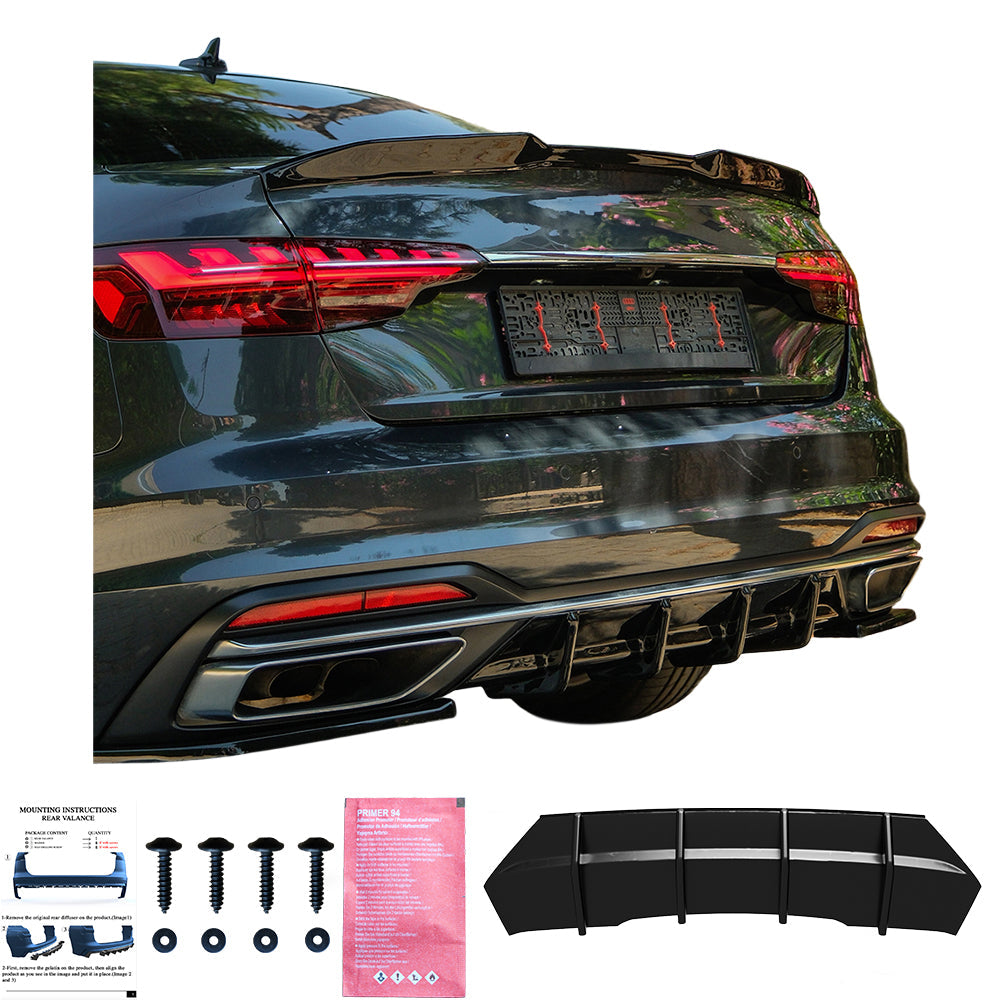 Arka Difüzör Uyumlu AUDI A4 B9 Makyajlı Kasa 2019-2024