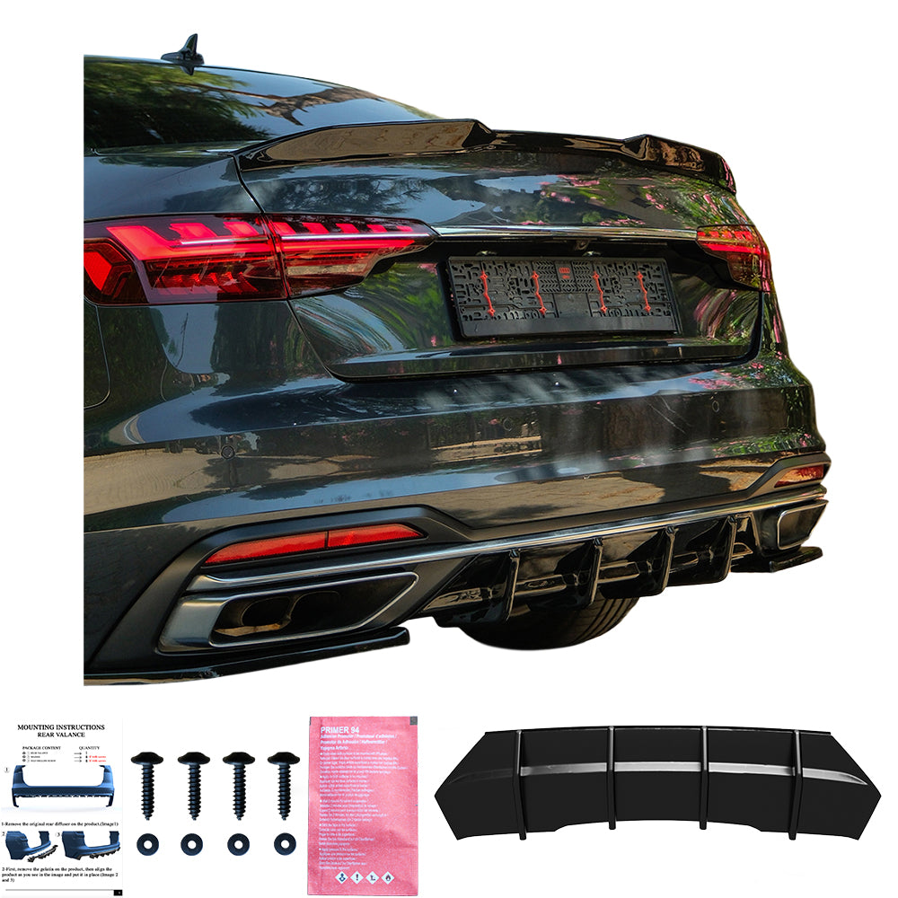 Arka Difüzör Uyumlu AUDI A4 B9 Makyajlı Kasa 2019-2024
