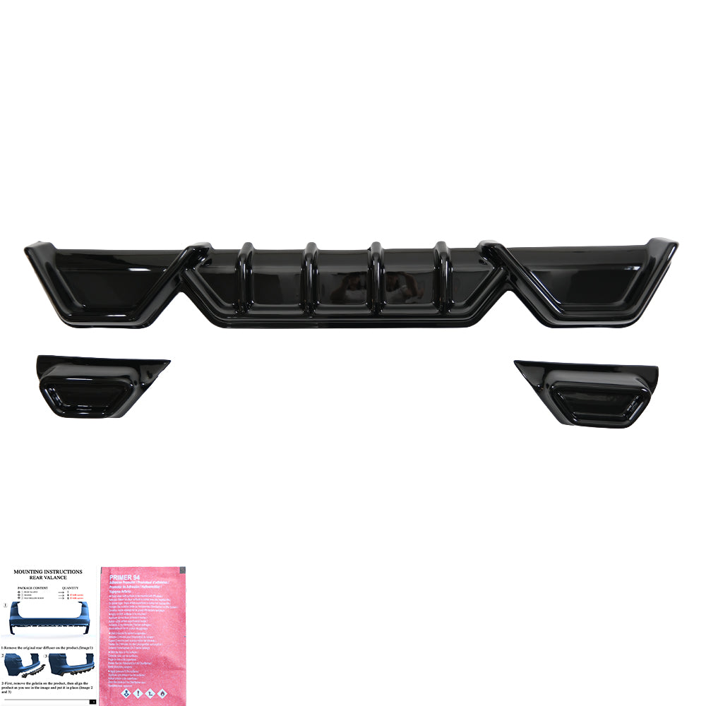 Arka Difüzör Uyumlu VW VOLKSWAGEN Transporter T7 2024+ / FORD Transit Custom MK2 2023+