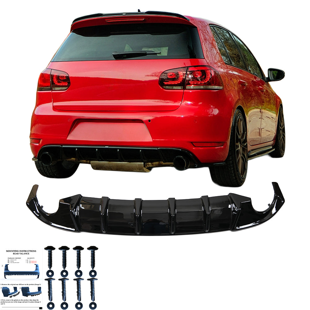 Arka Difüzör Uyumlu VW VOLKSWAGEN Golf MK6 GTI 2008-2012