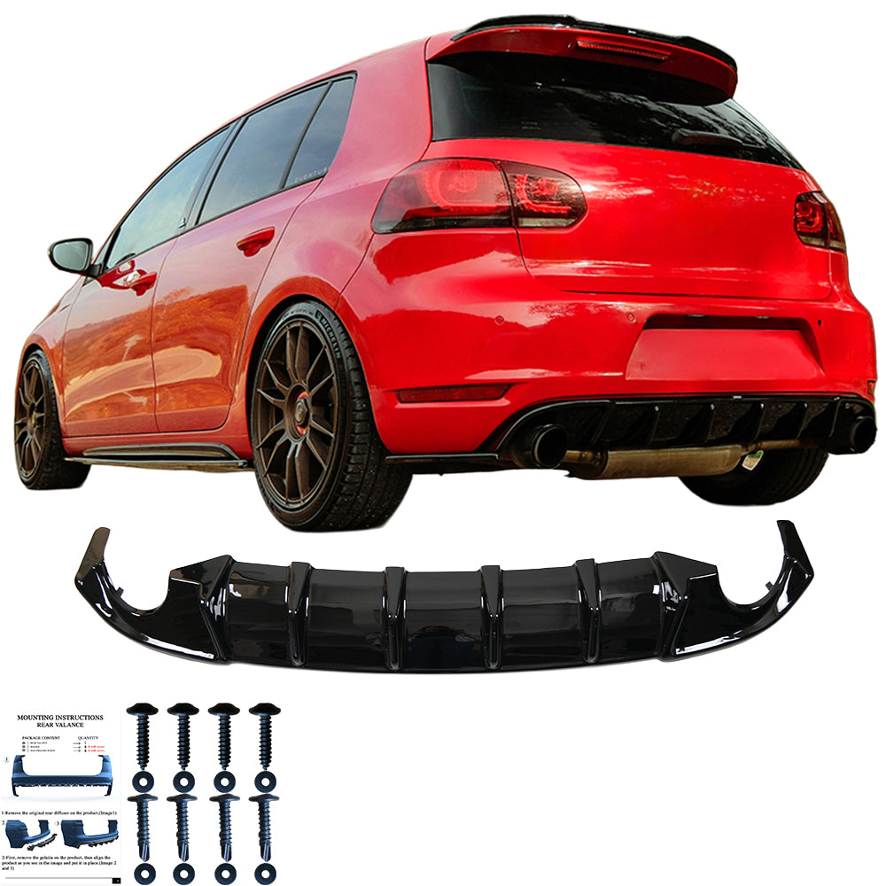 Arka Difüzör Uyumlu VW VOLKSWAGEN Golf MK6 GTI 2008-2012