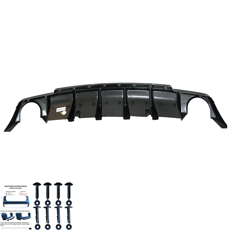Arka Difüzör Uyumlu VW VOLKSWAGEN Scirocco R MK3 Makyajlı Kasa 2014-2017