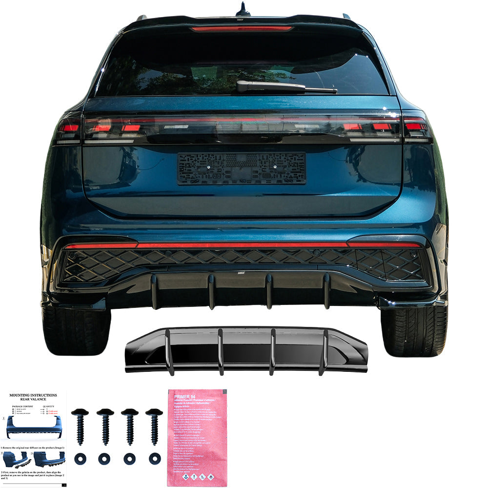 Arka Difüzör Uyumlu VW VOLKSWAGEN Tiguan Standard / R-Line MK3 2024+