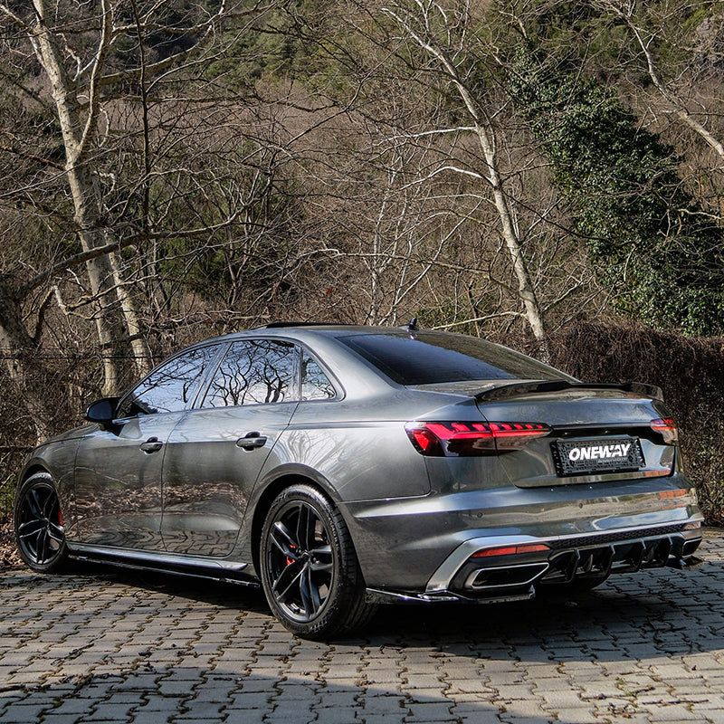 Arka Difüzör Uyumlu AUDI A4 S-Line/S4 B9 Makyajlı Kasa 2019-2024