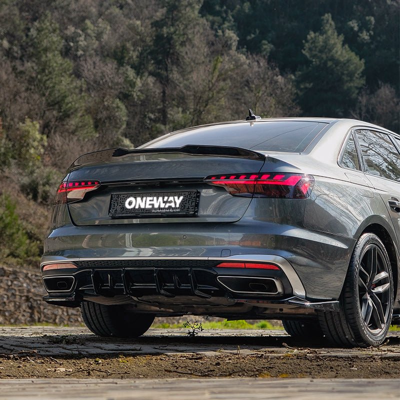Arka Difüzör Uyumlu AUDI A4 S-Line/S4 B9 Makyajlı Kasa 2019-2024